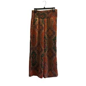 Earthbound Trading Co wide leg lined pants Medium boho hippy Gypsy